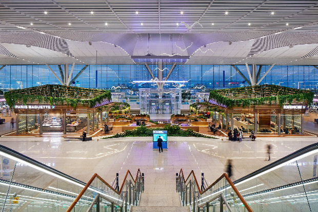 Sân bay quốc tế Incheon, sân bay lớn nhất Hàn Quốc, phục vụ các chuyến bay từ Seoul về Tp Hồ Chí Minh Sân bay quốc tế Incheon