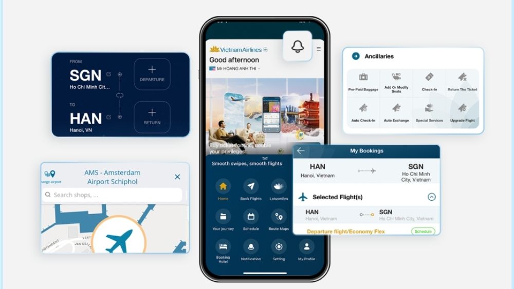 Thao t&aacute;c đổi online cũng c&oacute; thể được thực hiện qua app
