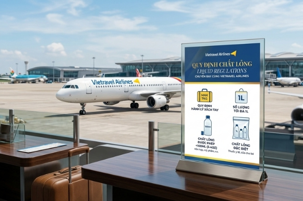 Quy định về chất lỏng v&agrave; thực phẩm trong h&agrave;nh l&yacute; x&aacute;ch tay của Vietravel Airlines