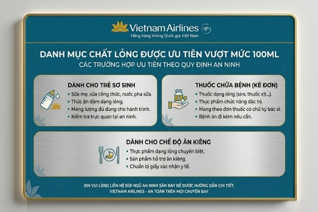 Tu&acirc;n thủ đ&uacute;ng quy định chất lỏng Vietnam Airlines để tận hưởng chuyến vi vu thoải m&aacute;i