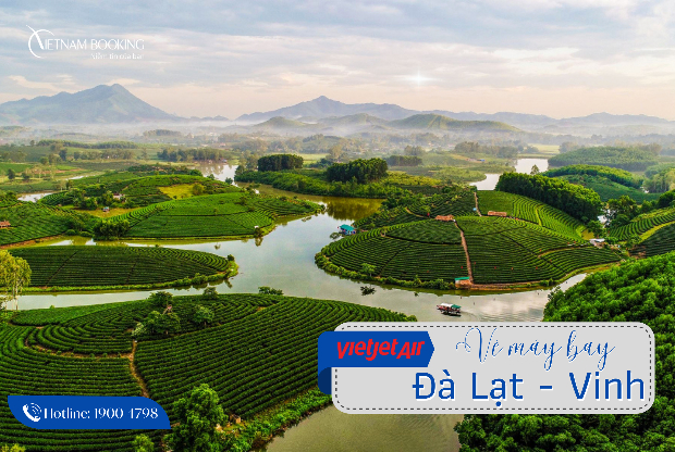 vé máy bay Vietjet Air Đà Lạt Vinh