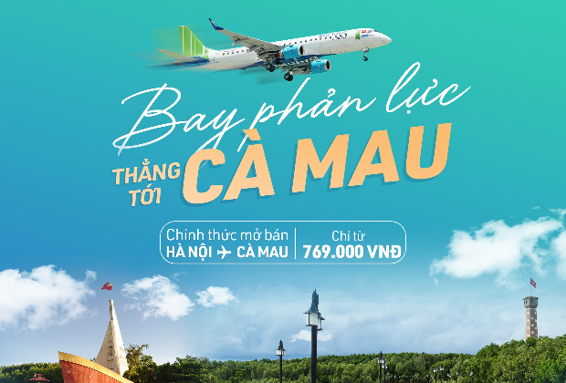 Bamboo Airways mở đường bay thẳng đến Cà Mau
