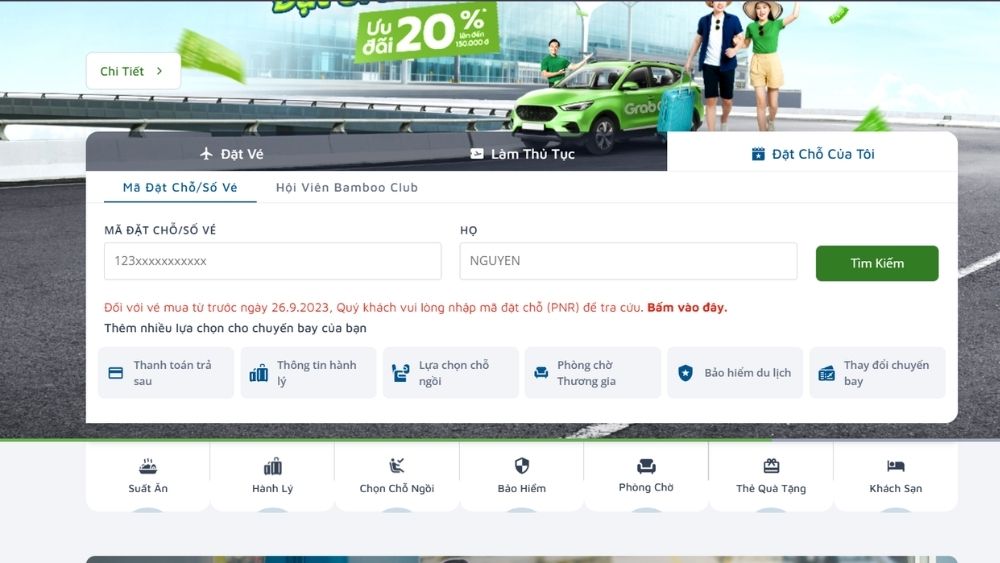 Thao t&aacute;c đổi v&eacute; c&oacute; thể được thực hiện trực tiếp tr&ecirc;n website