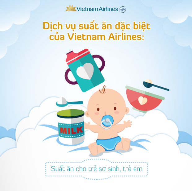 thực đơn tr&ecirc;n m&aacute;y bay Vietnam Airlines