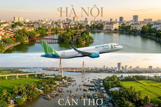 Từ H&agrave; Nội đến Cần Thơ trọn vẹn c&ugrave;ng v&eacute; m&aacute;y bay H&agrave; Nội đi Cần Thơ Bamboo Airways