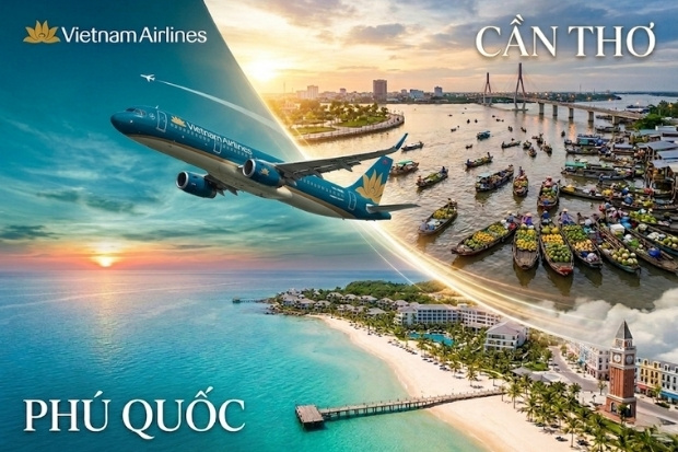 Trải nghiệm dịch vụ 5 sao tr&ecirc;n m&acirc;y với v&eacute; m&aacute;y bay Vietnam Airlines Cần Thơ đi Ph&uacute; Quốc&nbsp;