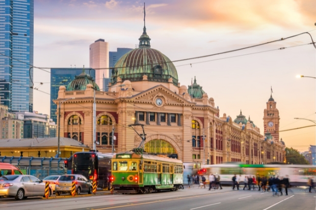 du lịch Melbourne, Úc tự túc - ga Flinders Street.