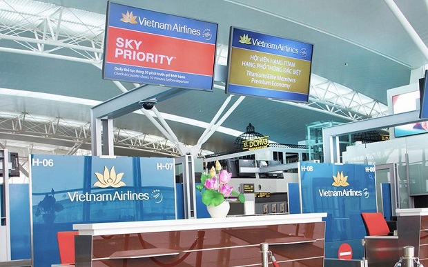 quầy làm thủ tục Vietnam airlines