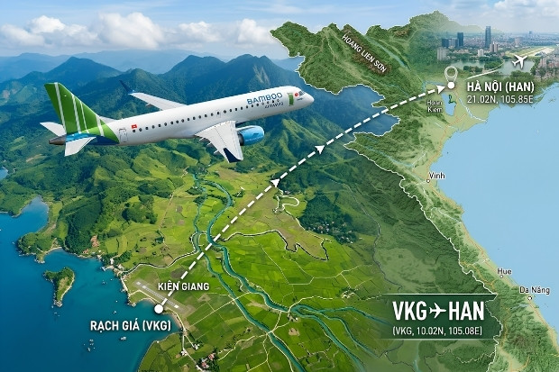 Chặng bay kết nối Ki&ecirc;n Giang với Thủ đ&ocirc; được cập nhật gi&aacute; v&eacute; m&aacute;y bay Bamboo Airways Rạch Gi&aacute; đi H&agrave; Nội v&agrave;o m&ugrave;a lễ