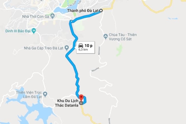 Thác Datanla - Đường đi