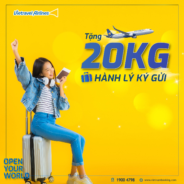  v&eacute; m&aacute;y bay  Vietravel Airlines th&aacute;ng 6