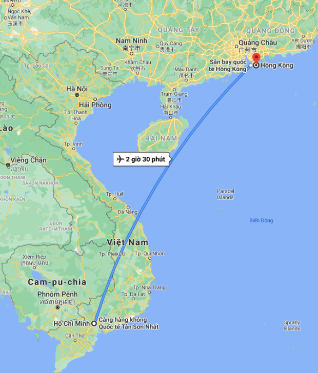 Bay từ Việt Nam đến Hong Kong mất bao lâu