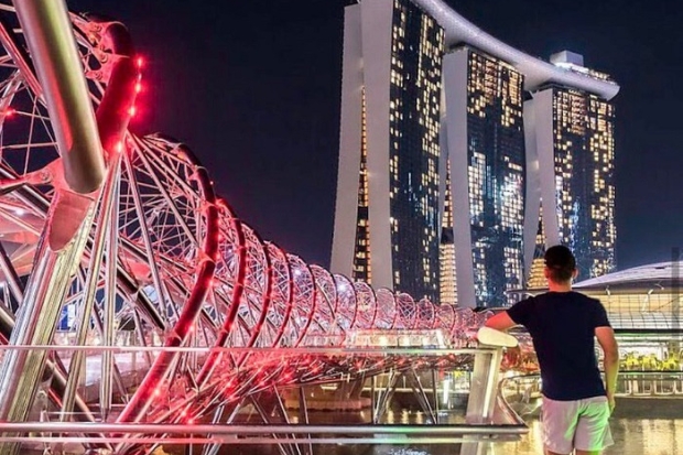 Đi du lịch Singapore - Cầu Helix