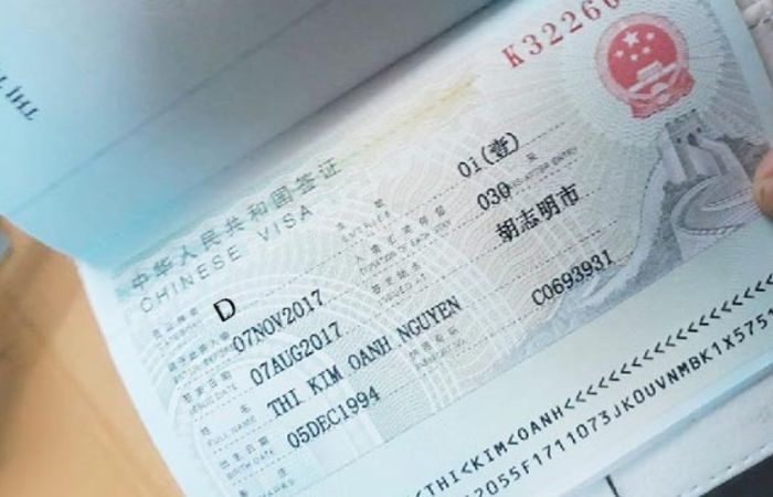 điều kiện hộ chiếu trắng xin visa Trung Quốc