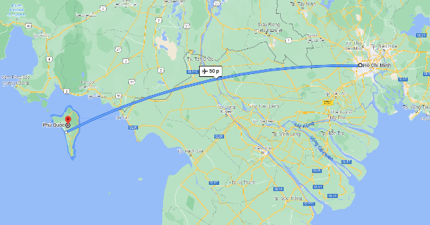 Ph&uacute; Quốc c&aacute;ch TPHCM bao nhi&ecirc;u km