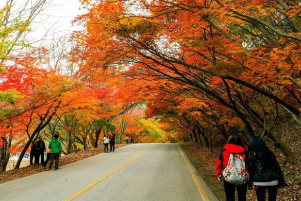 Thời tiết Hàn Quốc tháng 9 - Đường lên núi