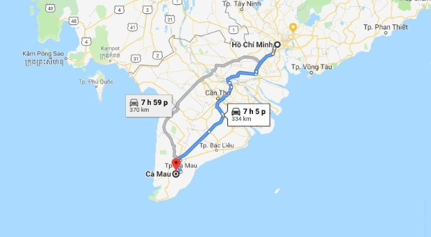 Từ TPHCM đi C&agrave; Mau bao nhi&ecirc;u tiếng