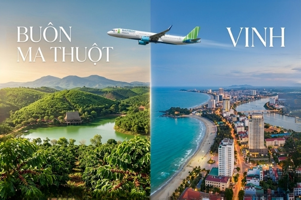 Bay đẳng cấp trọn vẹn c&ugrave;ng v&eacute; m&aacute;y bay Bamboo Airways Bu&ocirc;n Ma Thuột đi Vinh 