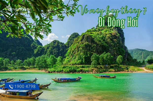 vé máy bay đi Đồng Hới tháng 7