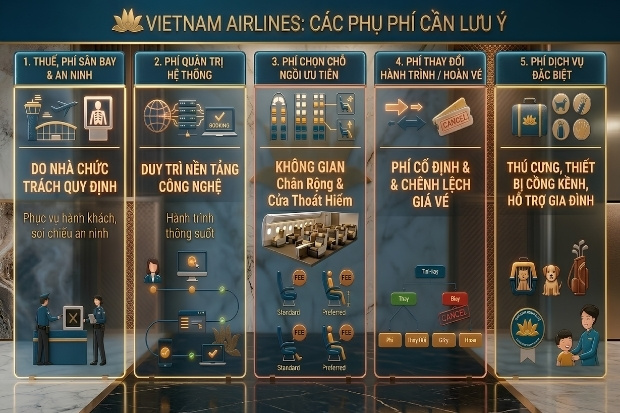 Hiểu r&otilde; c&aacute;c loại phụ ph&iacute; ph&aacute;t sinh để đảm bảo quyền lợi tối đa cho người mua v&eacute; m&aacute;y bay Vietnam Airlines đi Hải Ph&ograve;ng.