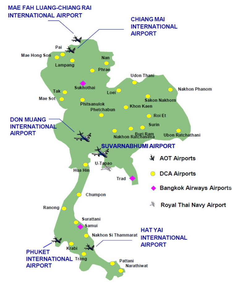 Các sân bay quốc tế ở Thái Lan