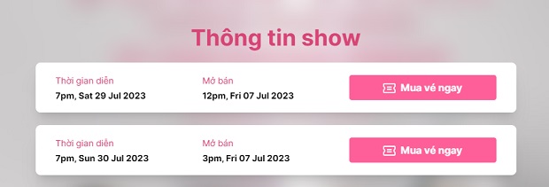 cách mua vé concert BlackPink