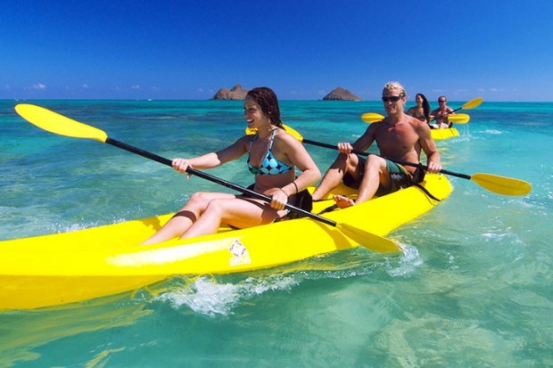 Du lịch Hòn Tằm tự túc - Chèo thuyền kayak