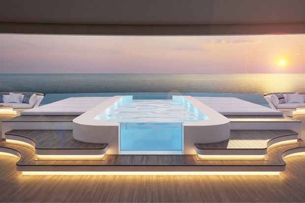 du thuyền Ambassador - bể bơi