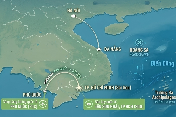 H&agrave;nh tr&igrave;nh từ Ph&uacute; Quốc đi S&agrave;i G&ograve;n lu&ocirc;n nằm trong top những đường bay nhộn nhịp nhất khu vực ph&iacute;a Nam