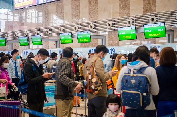 làm thủ tục bay Bamboo