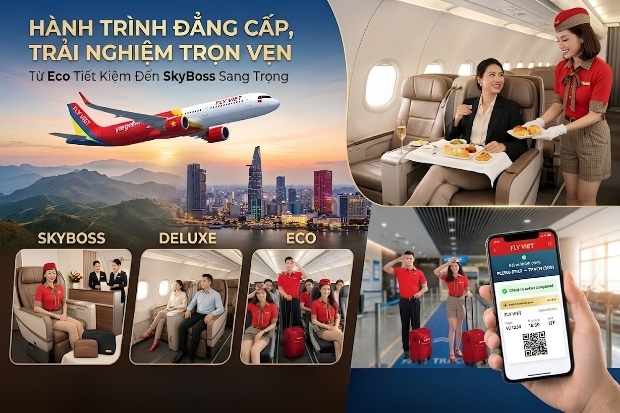Những dịch vụ đa dạng của h&atilde;ng h&agrave;ng kh&ocirc;ng VietJet