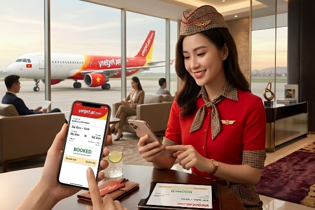 Săn v&eacute; m&aacute;y bay VietJet Air S&agrave;i G&ograve;n đi Vinh dễ d&agrave;ng