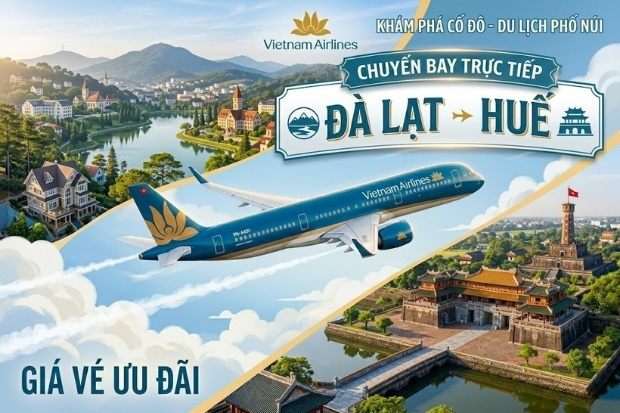 Chọn v&eacute; m&aacute;y bay Vietnam Airlines Đ&agrave; Lạt Huế để tận hưởng h&agrave;nh tr&igrave;nh tốt nhất
