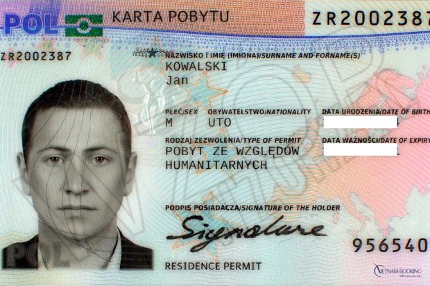 thẻ thường tr&uacute; nh&acirc;n Ireland