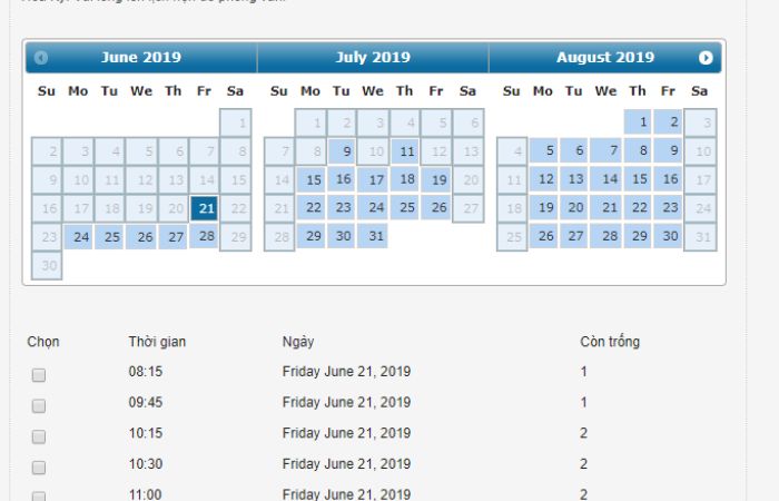 đặt lịch hẹn phỏng vấn visa mỹ