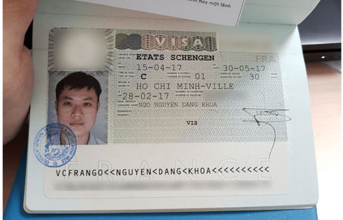 hình thẻ visa pháp