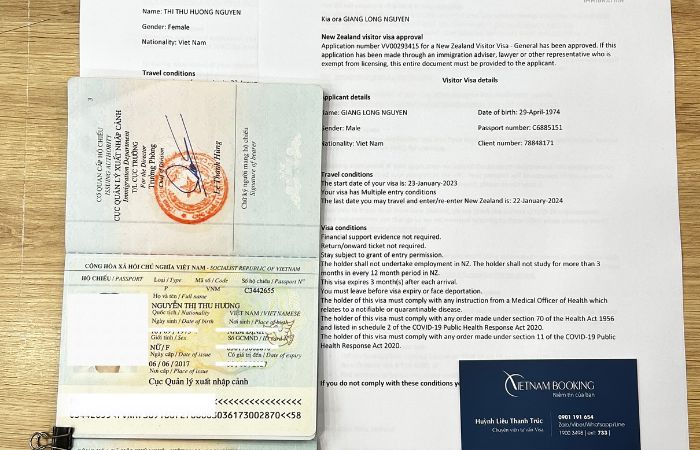 làm visa new zealand tại vietnam booking