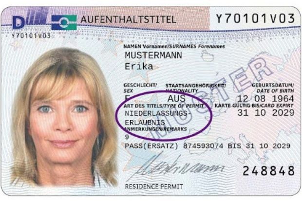 thẻ cư tr&uacute; Đức