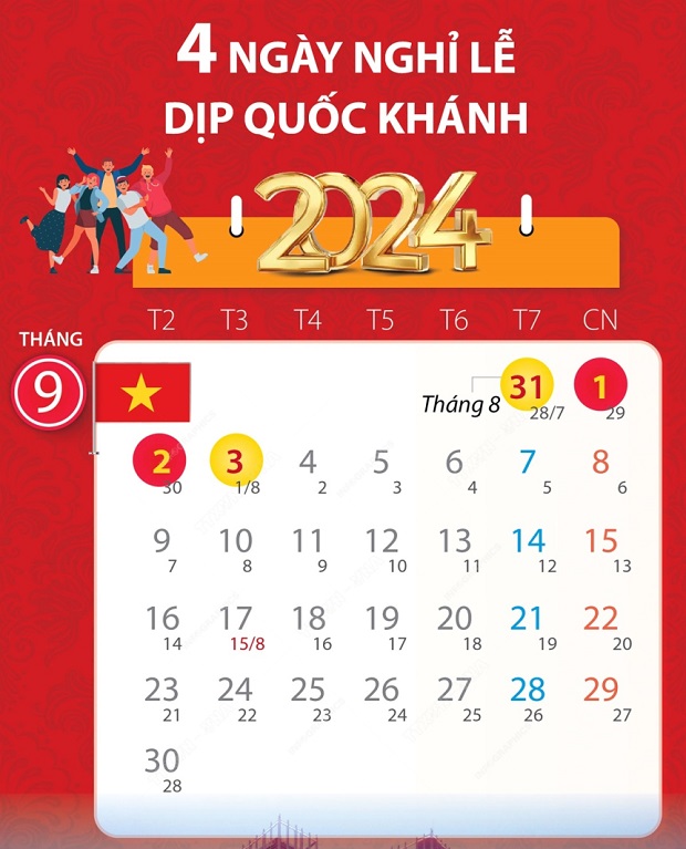 lịch nghỉ lễ 2/9