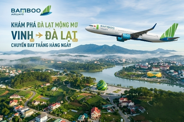 Sự kết nối giữa th&agrave;nh phố Vinh v&agrave; Đ&agrave; Lạt th&ocirc;ng qua đường h&agrave;ng kh&ocirc;ng