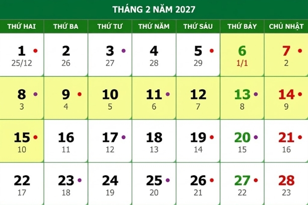 Dự kiến lịch nghĩ Tết 2027 tham khảo săn v&eacute; m&aacute;y bay Tết 2027 S&agrave;i G&ograve;n đi Tuy H&ograve;a 