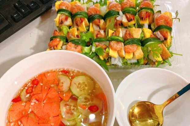 Cuốn hành Thủy Nguyên - Cách chế biến