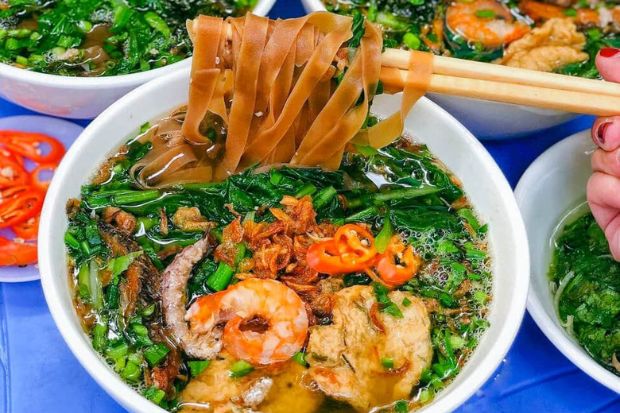 Cuốn hành Thủy Nguyên - Bánh đa cua