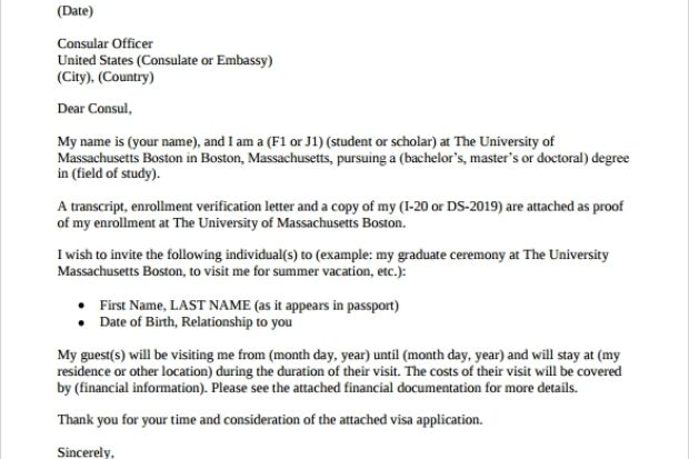 thư mời bảo l&atilde;nh sang mỹ