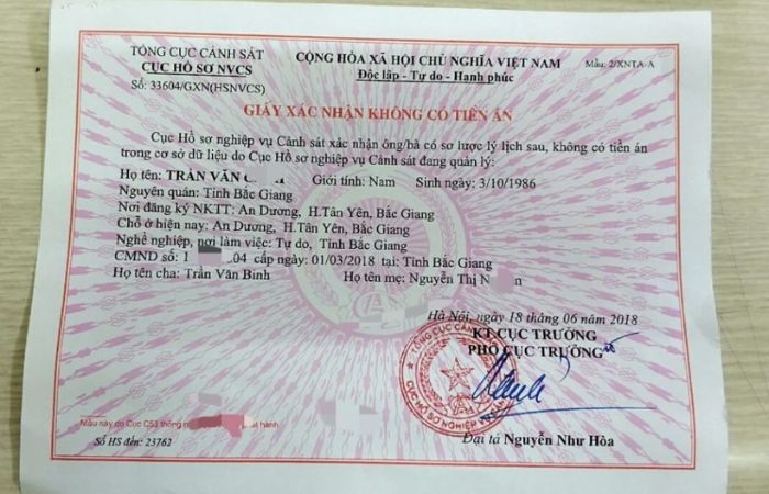 giấy chứng minh kh&ocirc;ng tiền &aacute;n