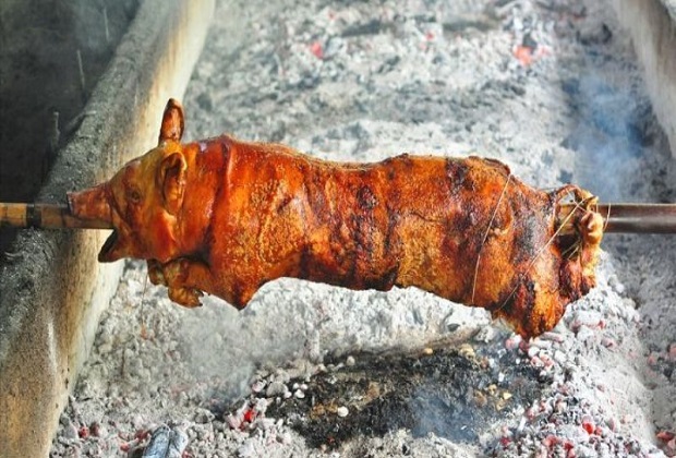 đặc sản đắk nông - heo nướng đồng bào