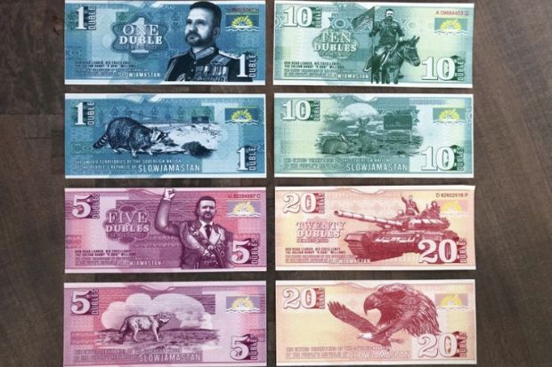 Quốc gia Slowjamastan - Tiền tệ