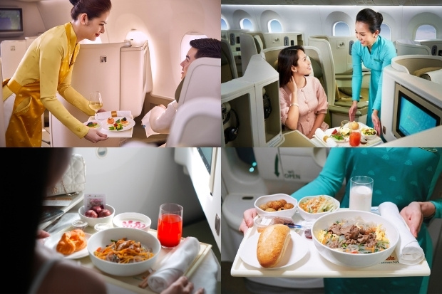 Tận hưởng ẩm thực 5 sao tr&ecirc;n m&acirc;y c&ugrave;ng Vietnam Airlines