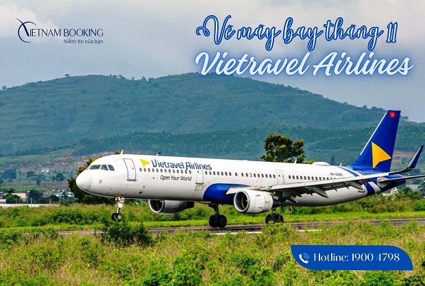 vé máy bay Vietravel Airlines tháng 11