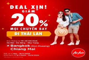 Air Asia tung deal cực xịn ưu đãi 20% đến Thái Lan